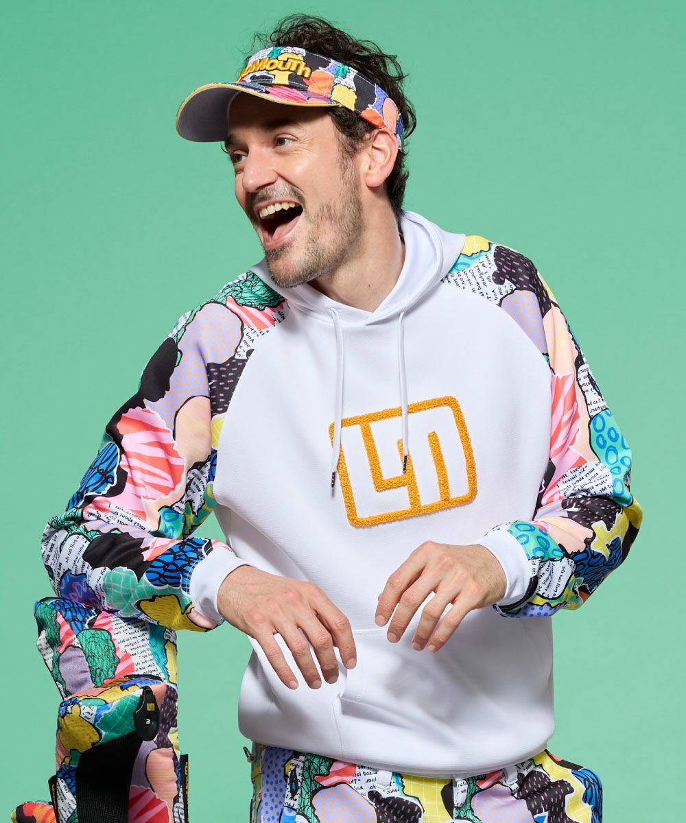 メンズ ダンボールニットフーディ ホワイト/ Loud Harmony/ラウド