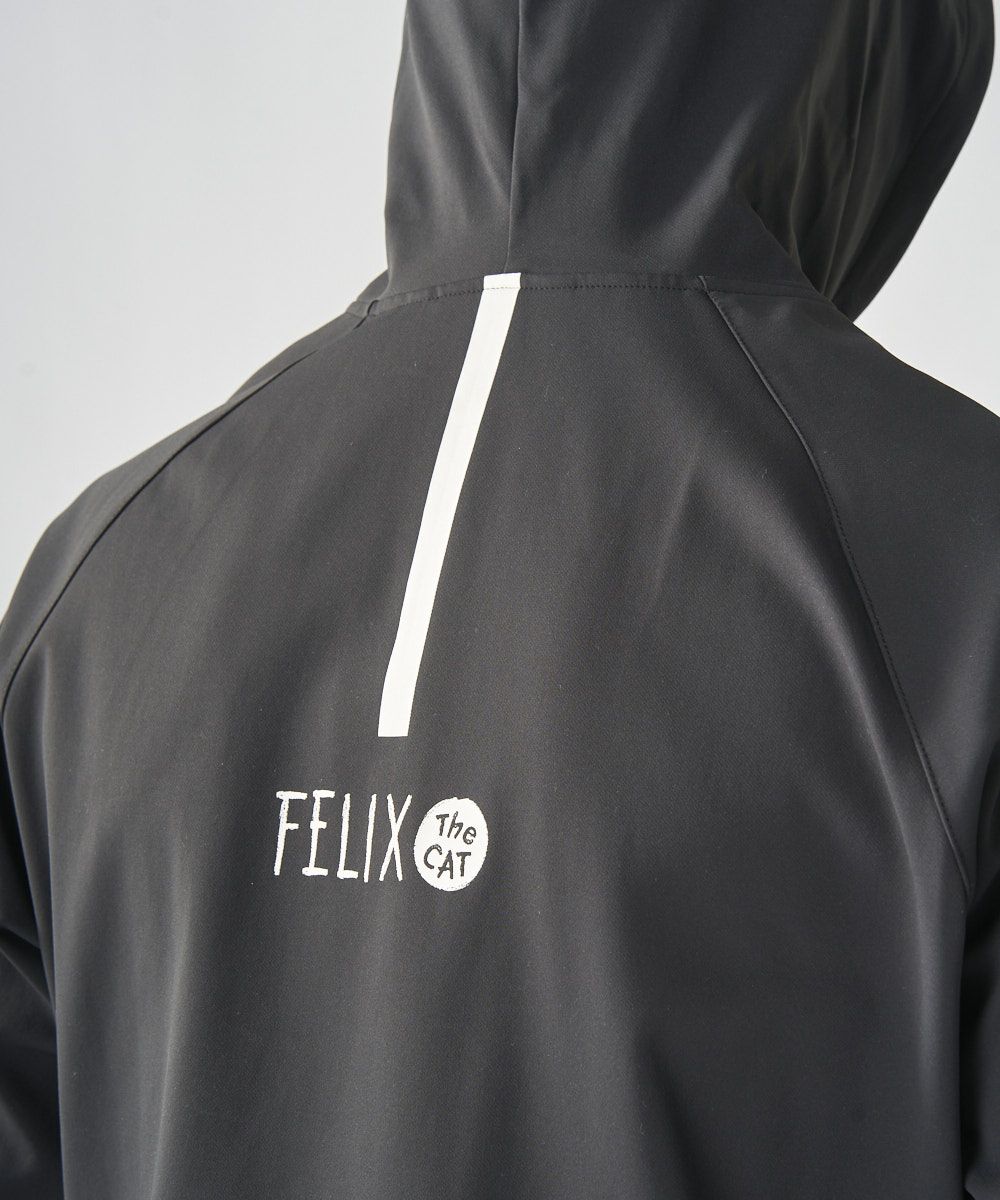メンズ LOUDMOUTH×FELIX コラボ ストレッチ裏起毛ブルゾン ブラック