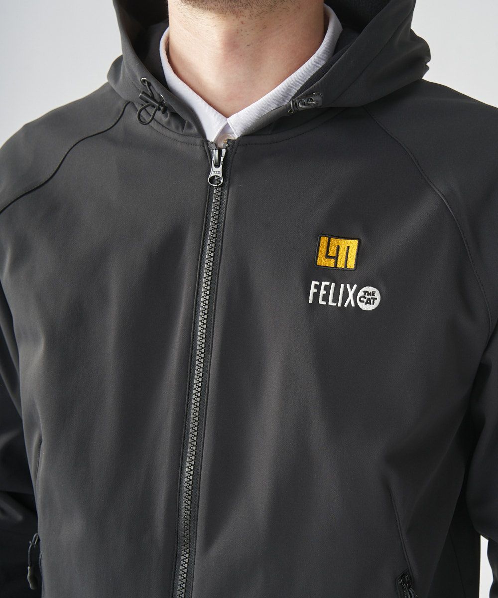 メンズ LOUDMOUTH×FELIX コラボ ストレッチ裏起毛ブルゾン ブラック