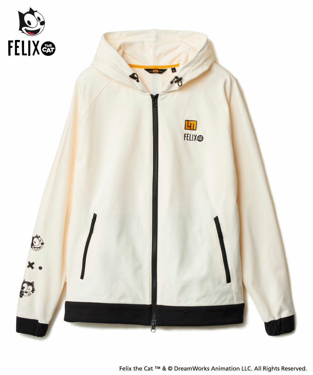 LOUDMOUTH×FELIX コラボ ストレッチ裏起毛ブルゾン メンズ LOUDMOUTH×FELIX コラボ ストレッチ裏起毛ブルゾン ホワイト