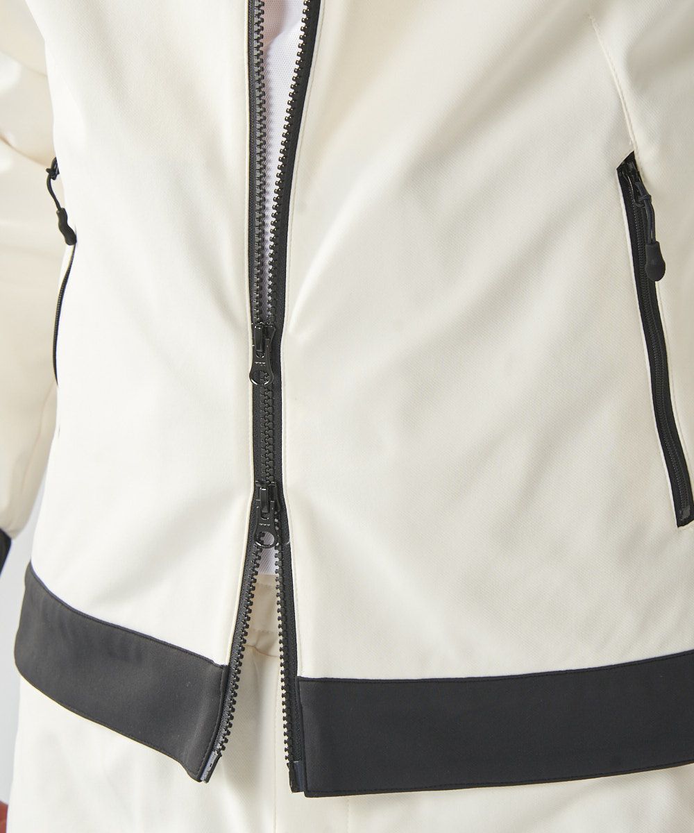 メンズ LOUDMOUTH×FELIX コラボ ストレッチ裏起毛ブルゾン ホワイト