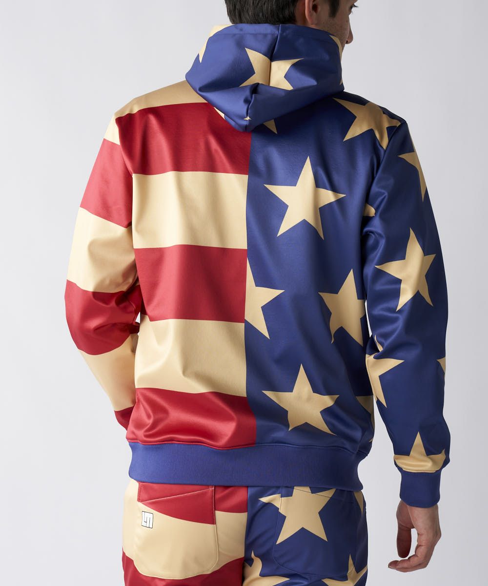 メンズ 撥水裏フリース柄パーカー Old Glory/オールドグローリー