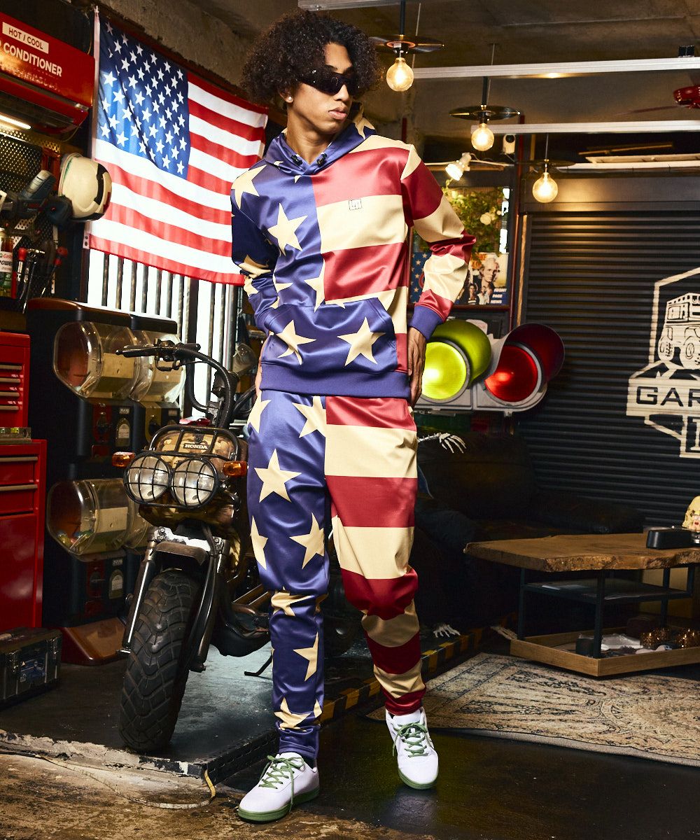 メンズ 撥水裏フリース柄パーカー Old Glory/オールドグローリー