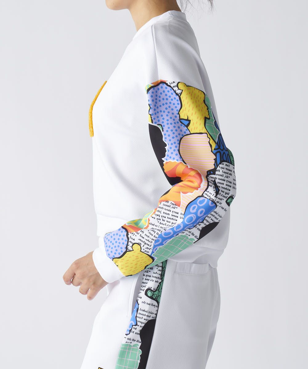 レディース ダンボールニットトレーナー ホワイト/ Loud Harmony