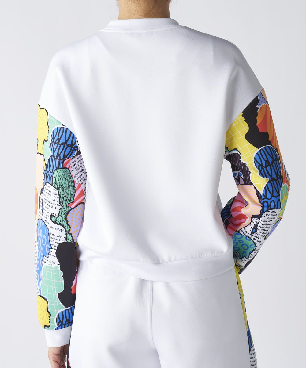 レディース ダンボールニットトレーナー ホワイト/ Loud Harmony