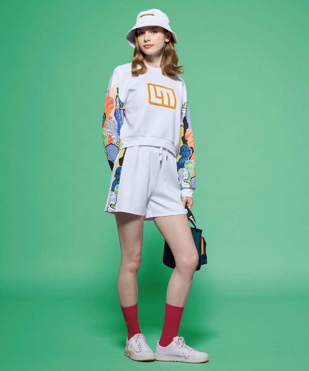 レディース ダンボールニットトレーナー ホワイト/ Loud Harmony