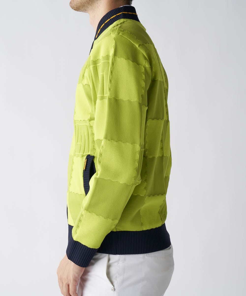 メンズ 蓄熱ニットブルゾン ライトグリーン | LOUDMOUTH JAPAN
