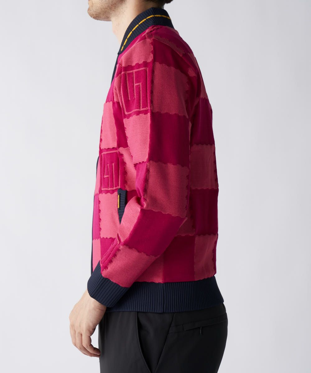 メンズ 蓄熱ニットブルゾン ピンク | LOUDMOUTH JAPAN