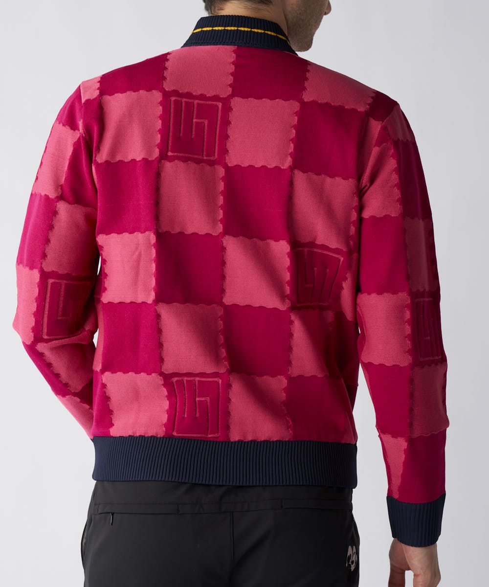 メンズ 蓄熱ニットブルゾン ピンク | LOUDMOUTH JAPAN