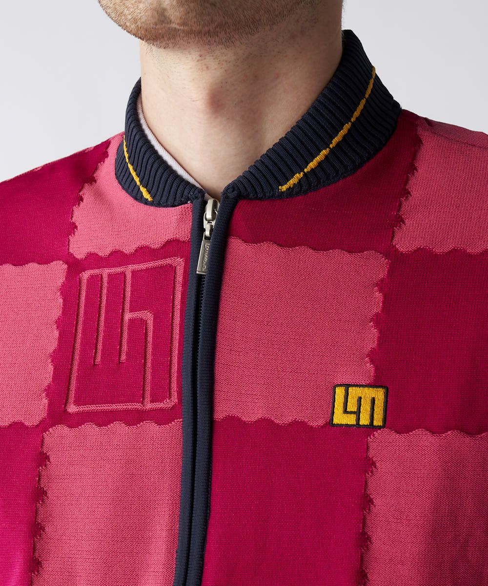 メンズ 蓄熱ニットブルゾン ピンク | LOUDMOUTH JAPAN