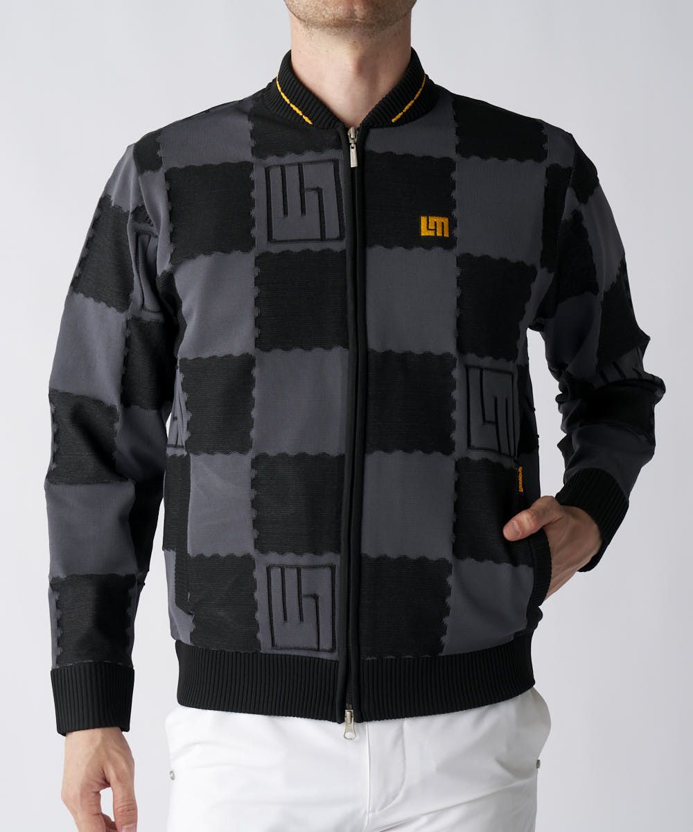 メンズ 蓄熱ニットブルゾン ブラック | LOUDMOUTH JAPAN