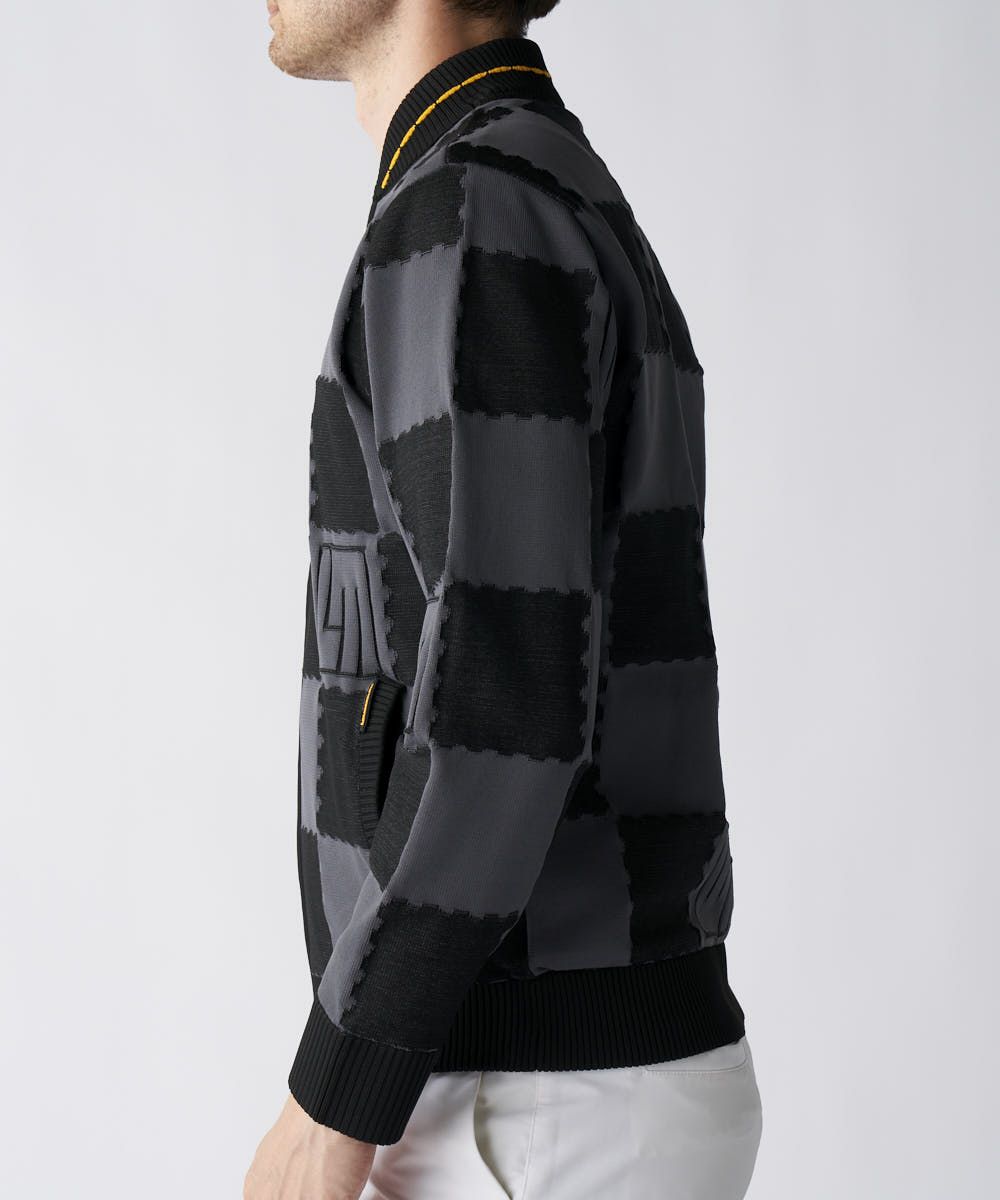 メンズ 蓄熱ニットブルゾン ブラック | LOUDMOUTH JAPAN
