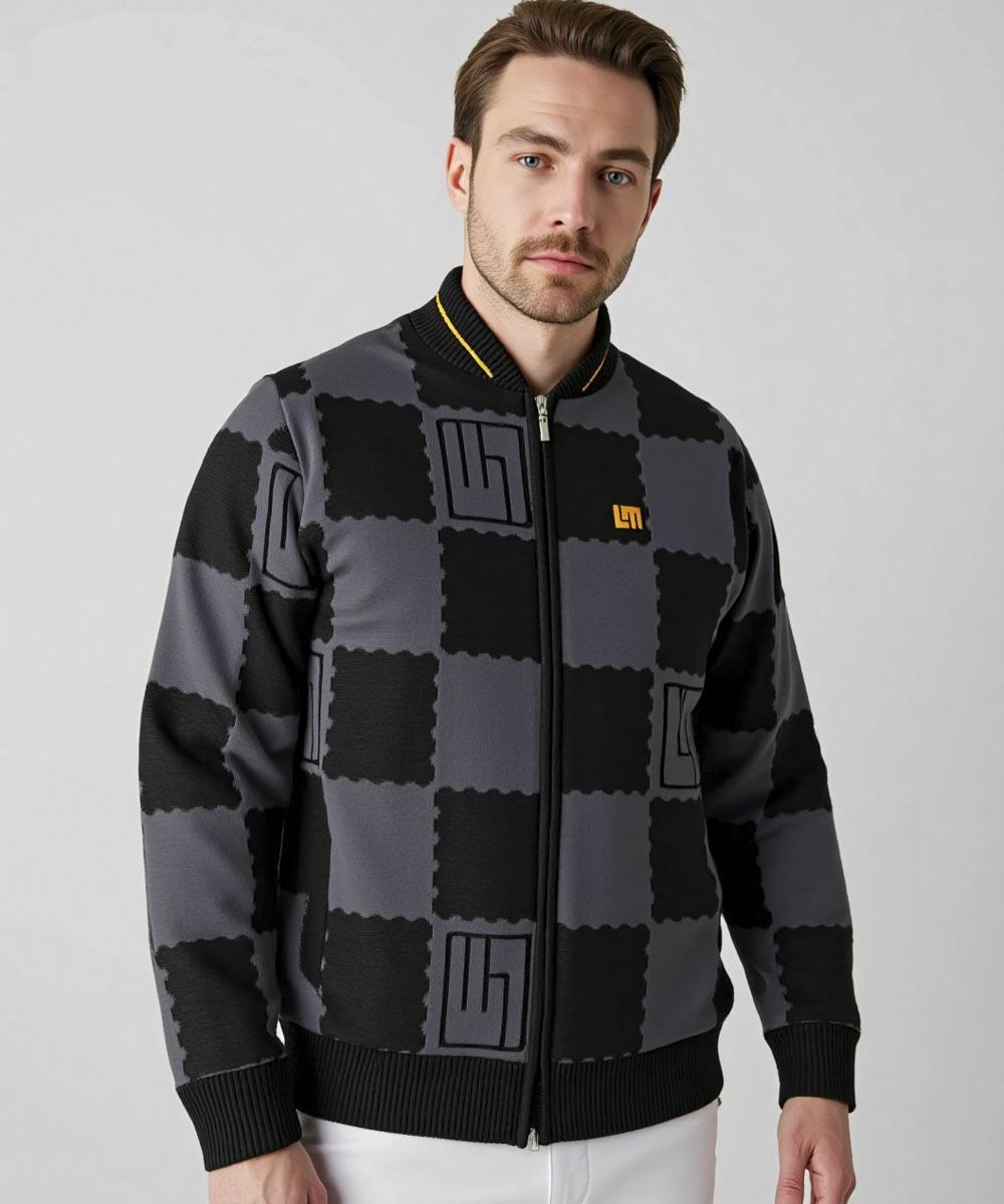 メンズ 蓄熱ニットブルゾン ブラック | LOUDMOUTH JAPAN