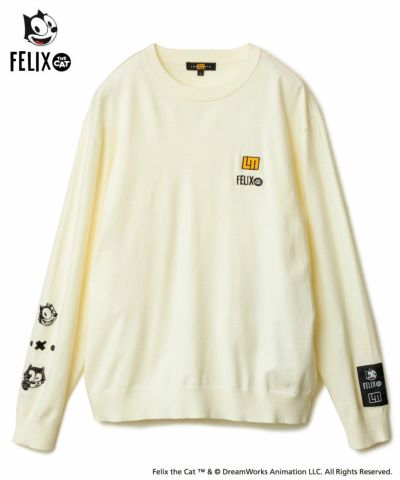 LOUDMOUTH×FELIX メンズ ニットサッカー 開襟シャツ イエロー