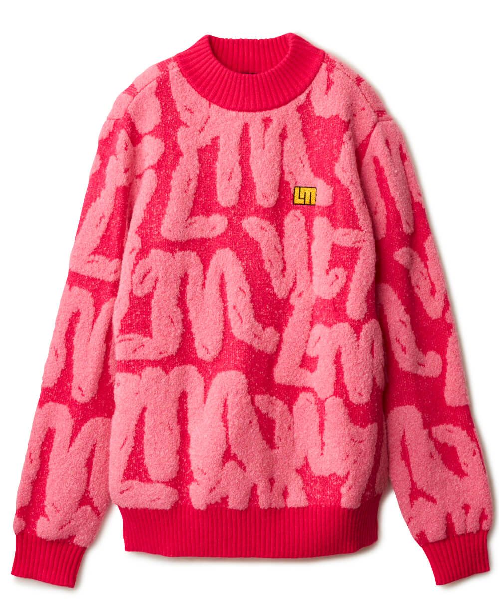 レディース ツイード調モックネックセーター ピンク | LOUDMOUTH JAPAN