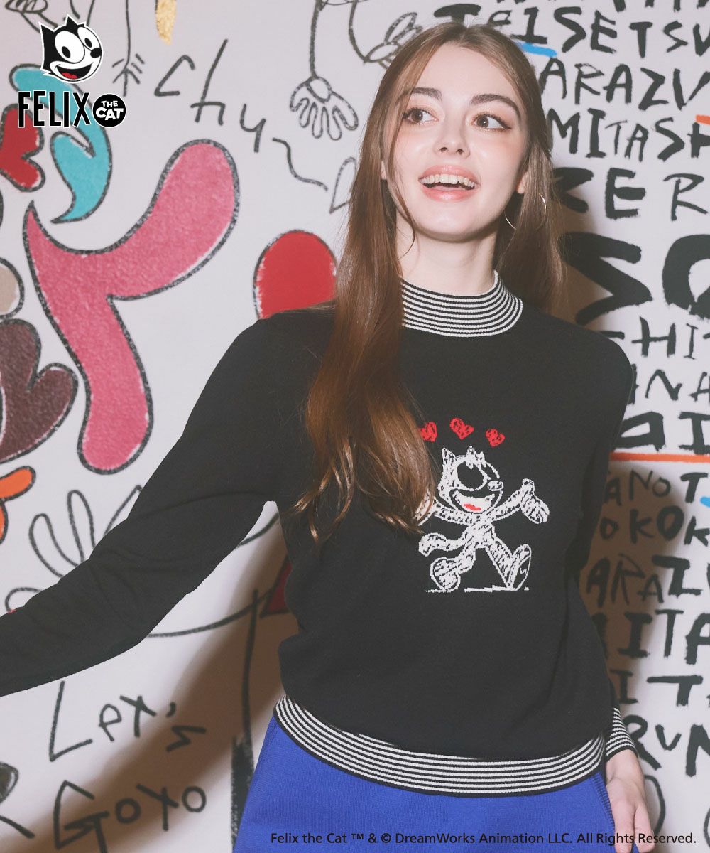 レディース LOUDMOUTH×FELIX コラボ 軽量ニット ブラック | LOUDMOUTH