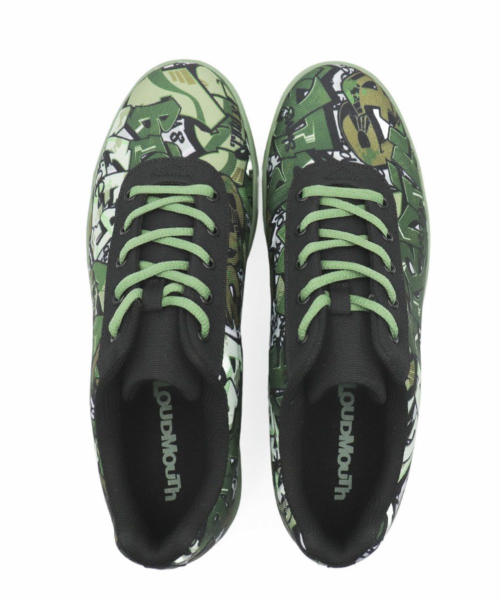 レディース スパイクレスシューズ タグスカモ×モスグリーン (23